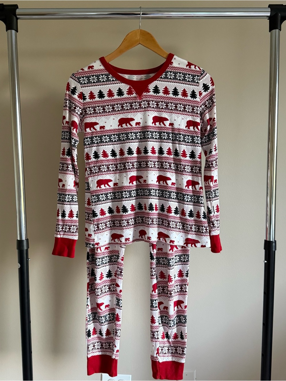 Women’s Red Bear & Tree Holiday Pajama Set